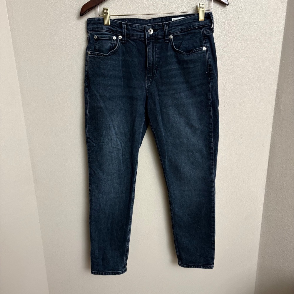 Rag & Bone Cate Mid-Rise Ankle Skinny Jeans 27 Dekalb‎ Dark Wash Denim